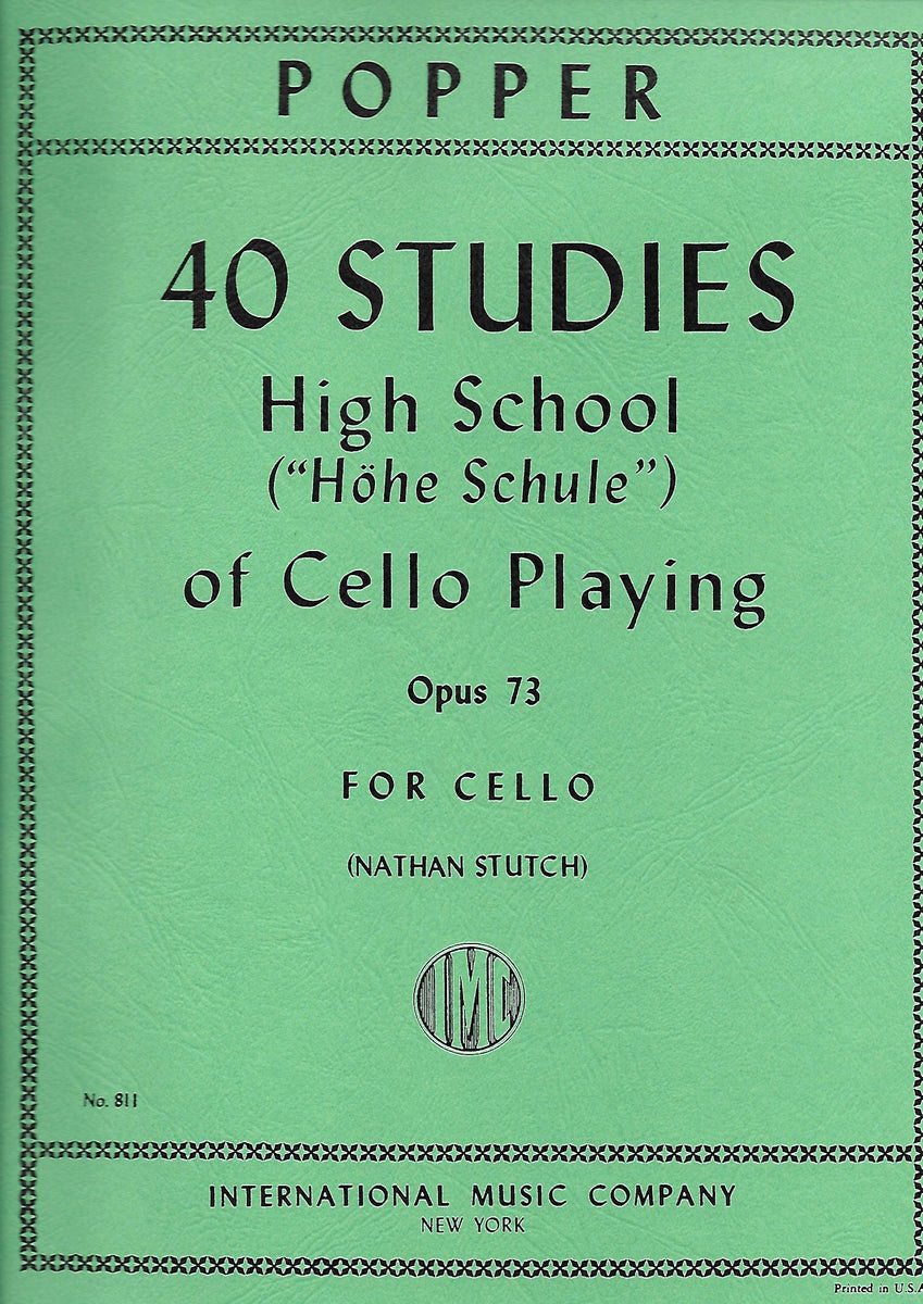 Forøge sommerfugl Unødvendig Popper 40 Studies High School of Cello Playing Op.73 – Symphony Supply