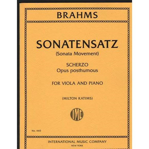 Brahms-Sonatensatz-(Sonata-Movement)-Scherzo-Op.-Posthumous-for-Viola-and-Piano