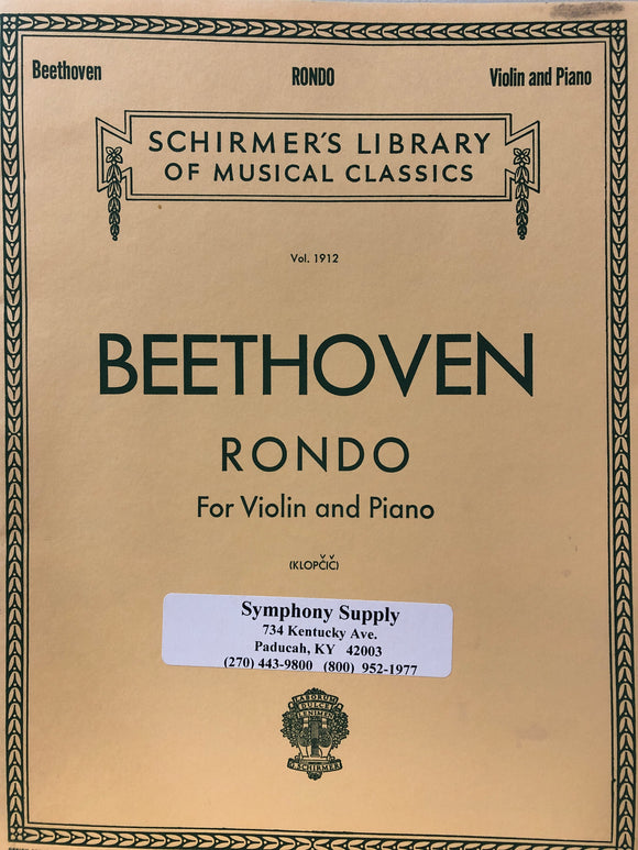 Beethoven-Rondo-Violin-Music-Schirmer